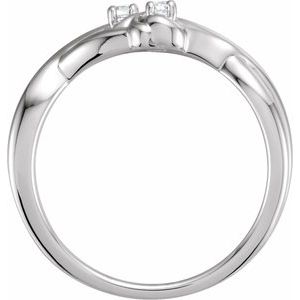 Platinum  .06 CTW Natural Diamond Double Knot Ring