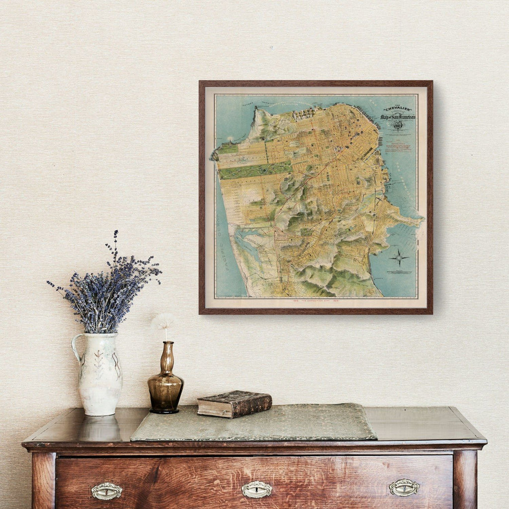 Vintage Map of San Francisco, California 1915