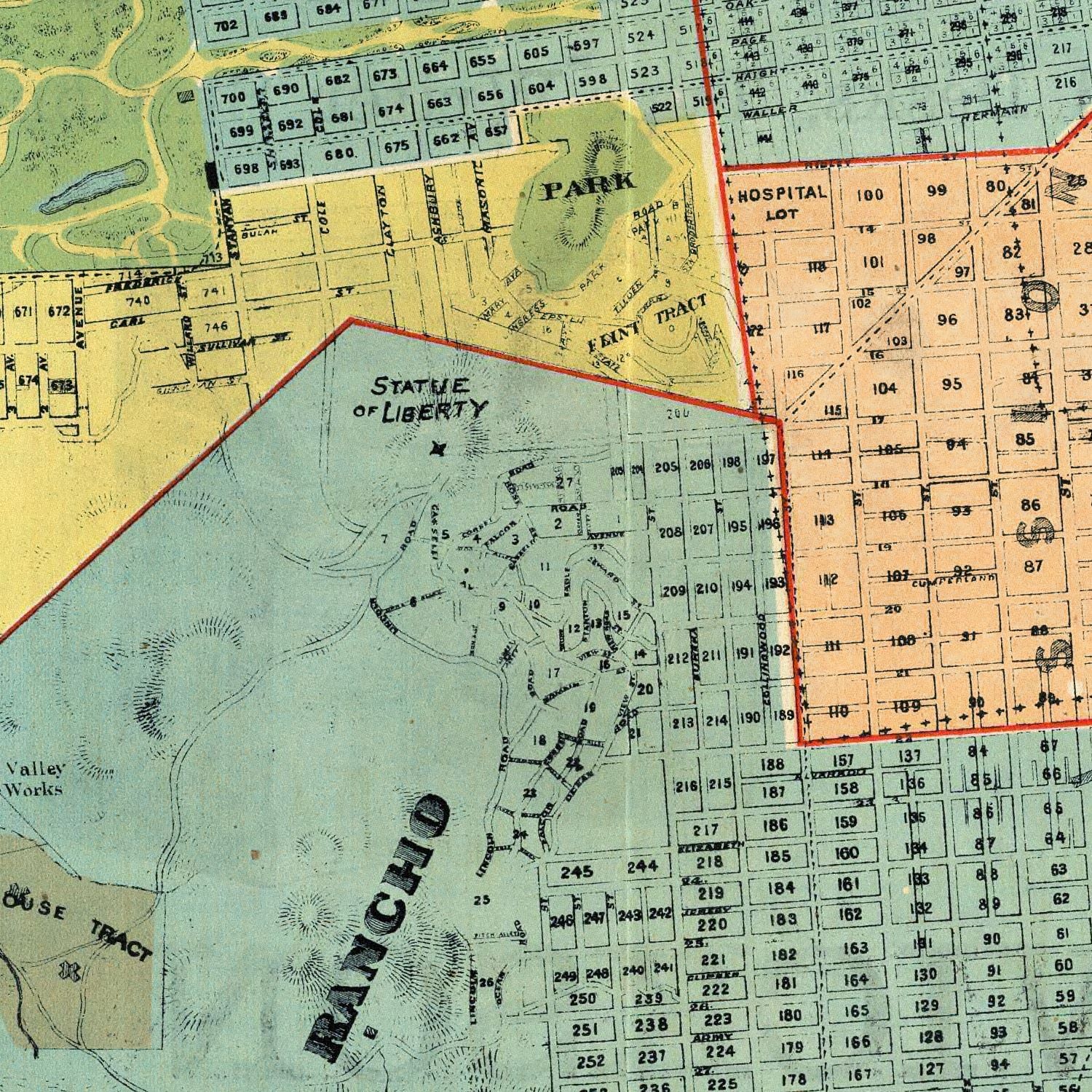 Vintage Map of San Francisco, California 1890