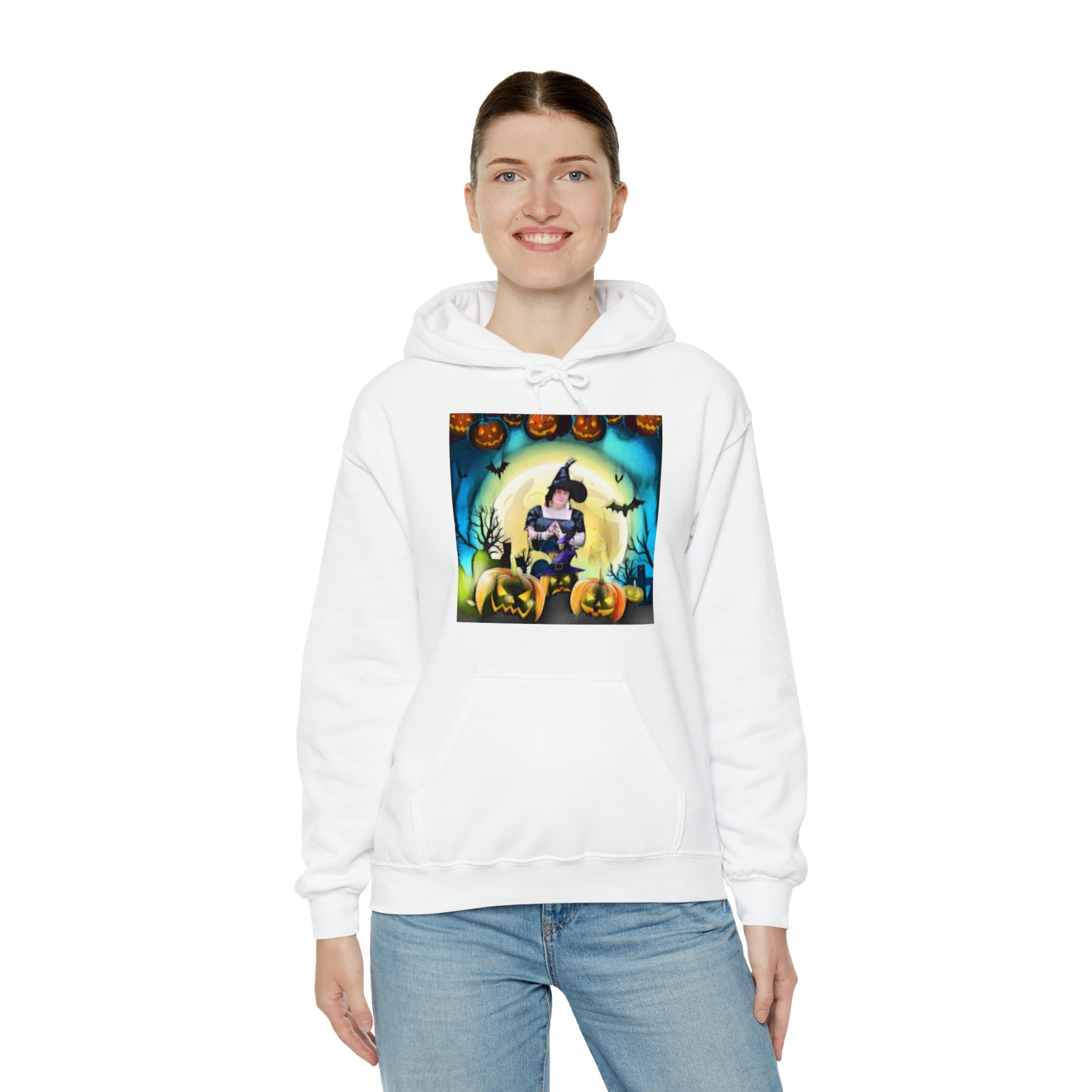 Scary Witch Unisex Heavy Blend™ Hooded Sweatshirt up to 5XL
