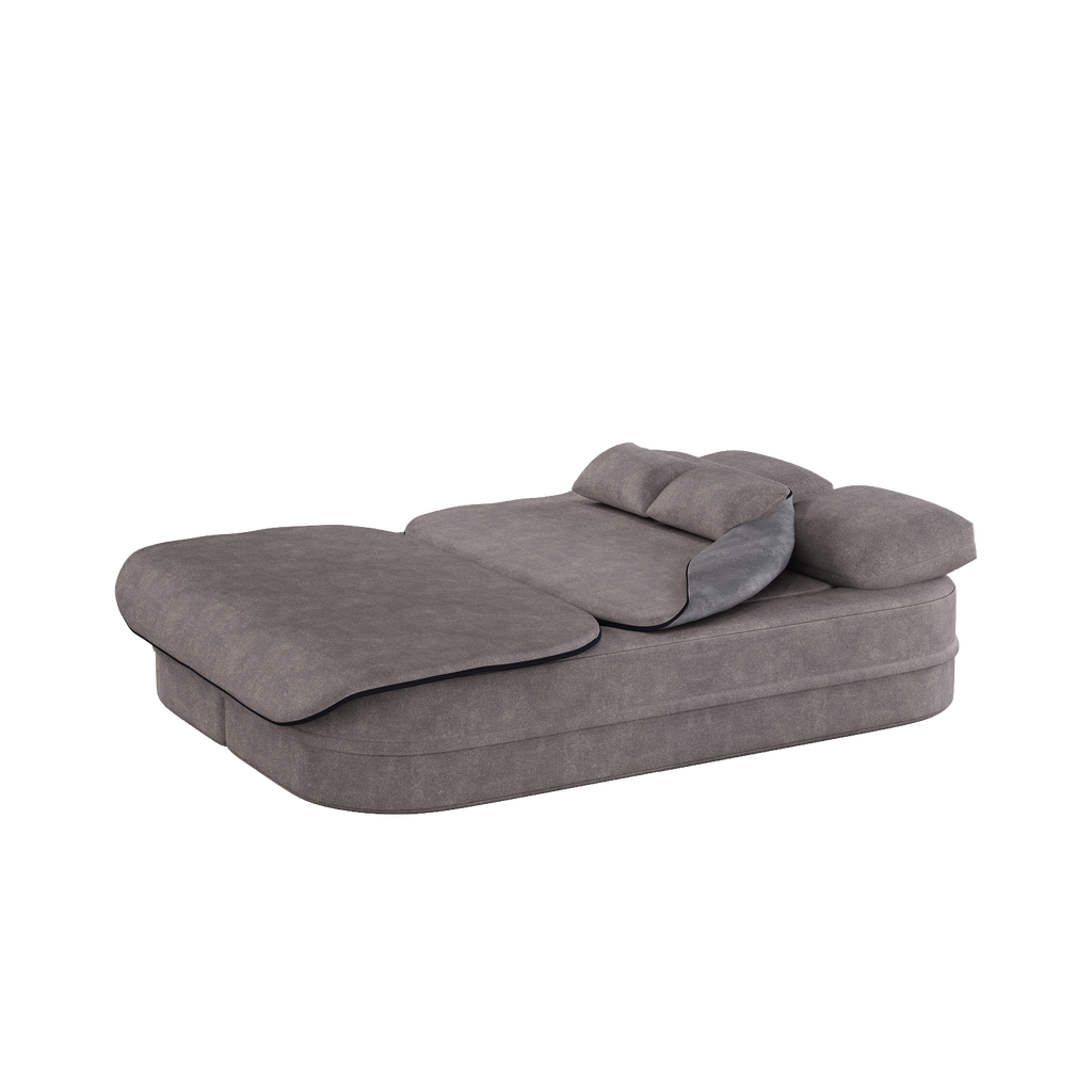 75''2-in-1 Foldable Sofa,Convertible Sleeper Foam Sofa Bed with Multi Functional Blanket, Chenille Floor folding sofa bed,  Floor Sofa Lounge Sofa for Living Room Bedroom Lounge Studio
