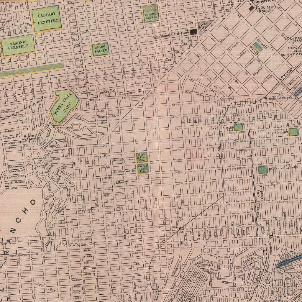 Vintage Map of San Francisco, California 1903