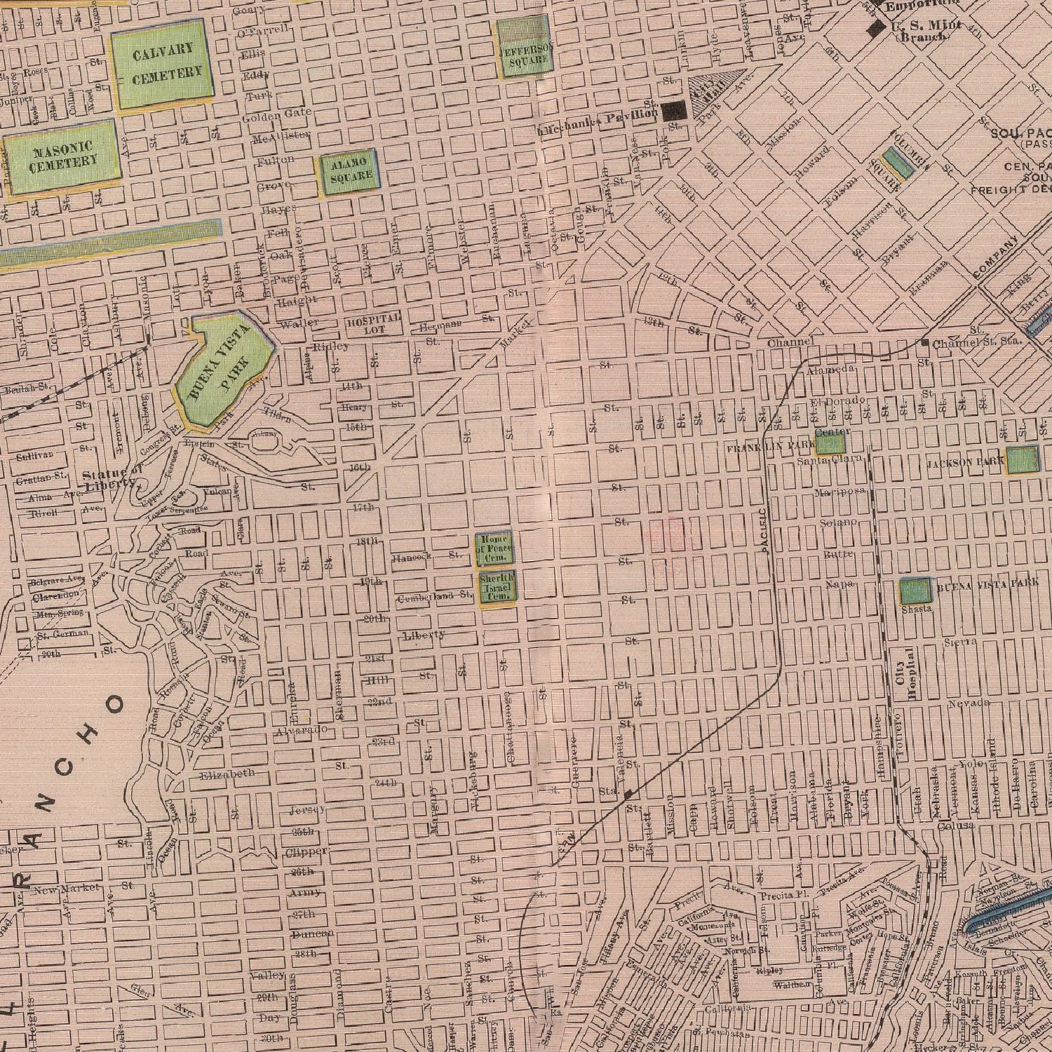 Vintage Map of San Francisco, California 1903