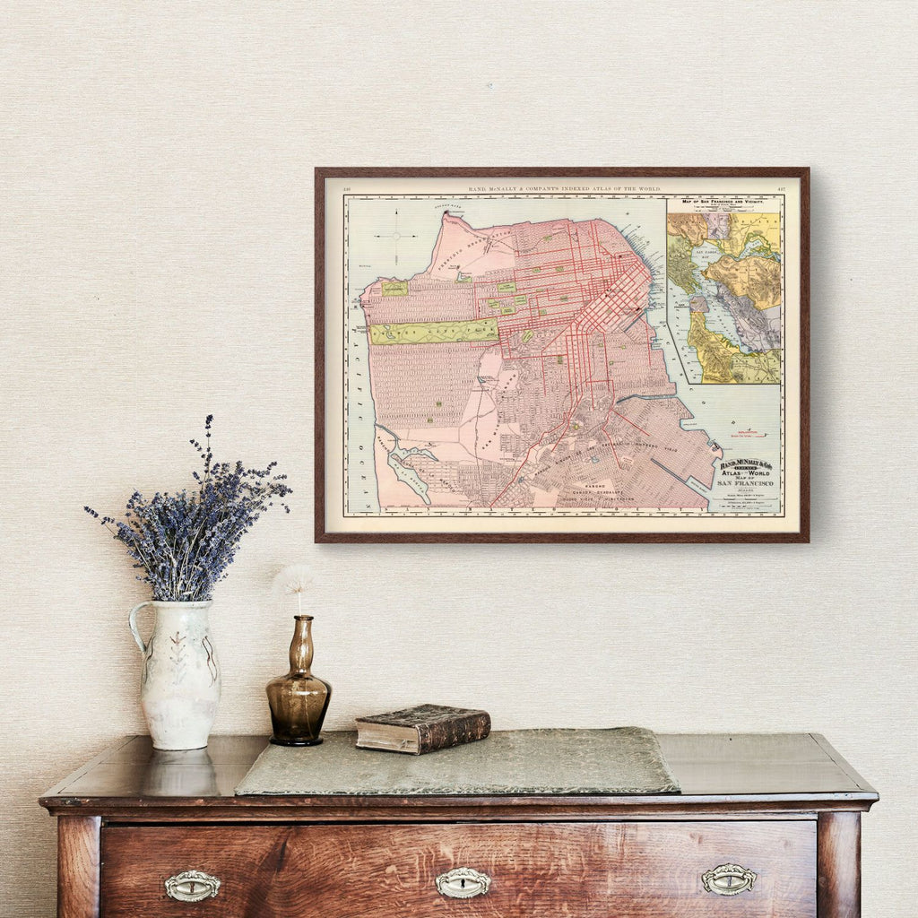 Vintage Map of San Francisco, California 1897