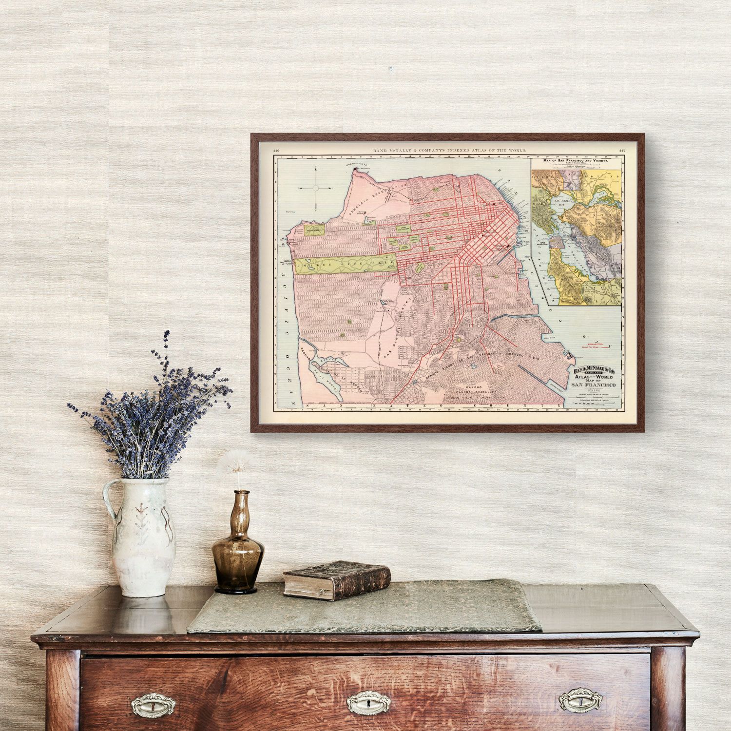 Vintage Map of San Francisco, California 1897