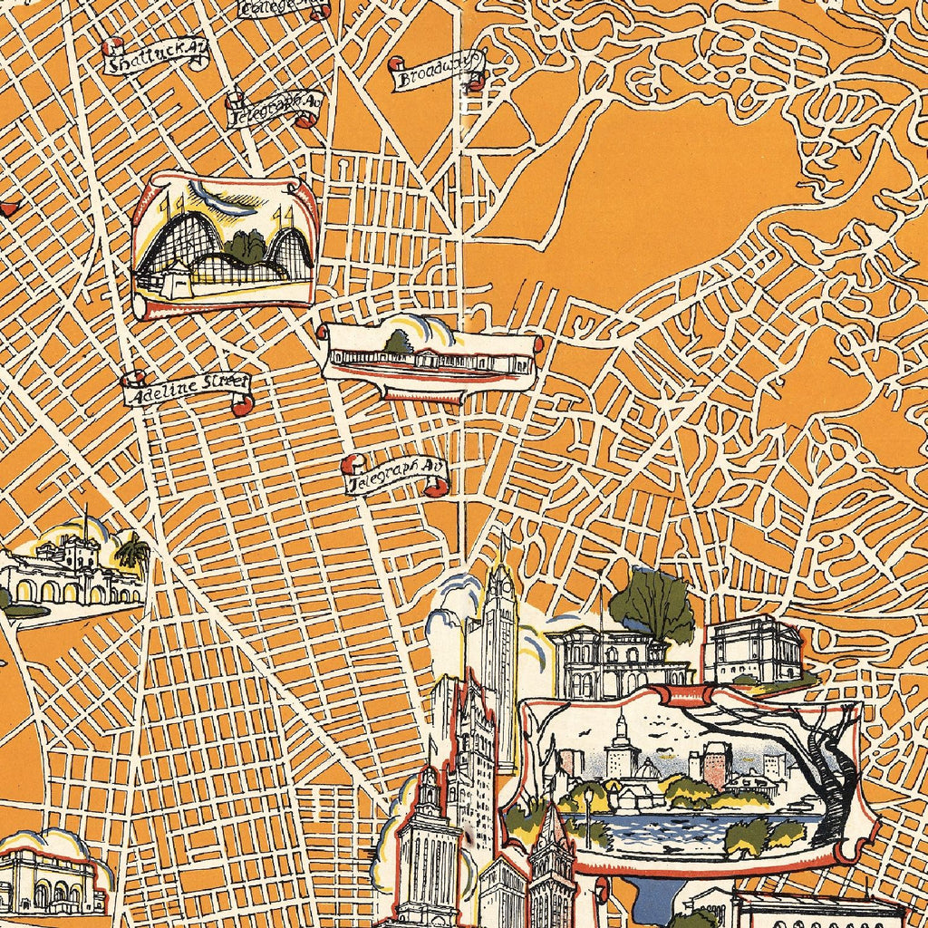 Vintage Map of San Francisco, California 1930