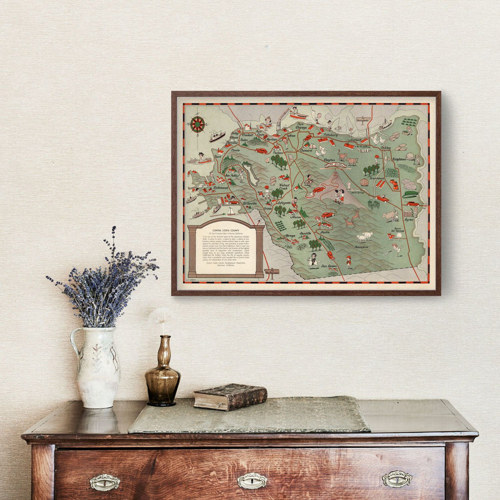 Vintage Map of San Francisco, California 1932