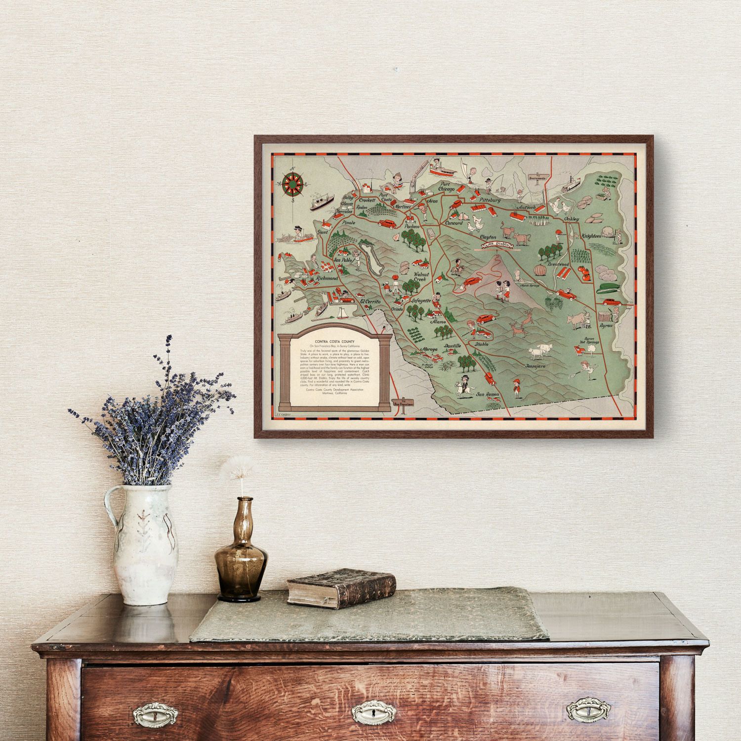 Vintage Map of San Francisco, California 1932
