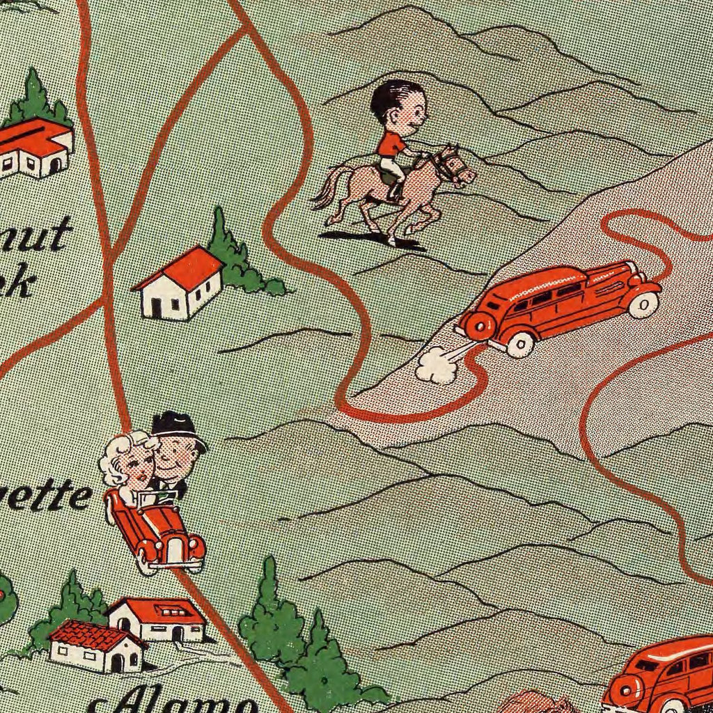 Vintage Map of San Francisco, California 1932