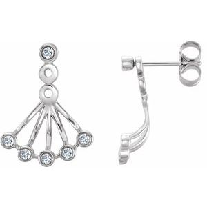 14K White Gold 1/6 CTW Natural Diamond Earrings