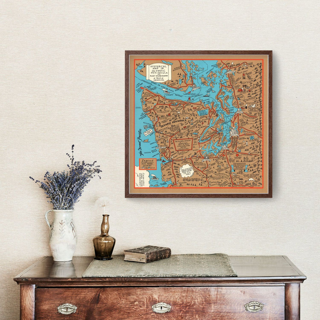 Vintage Map of Seattle, Washington 1934