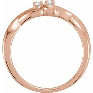 14K Rose Gold .06 CTW Natural Diamond Double Knot Ring
