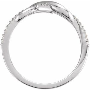 Platinum 1/10 CTW Natural Diamond Infinity-Inspired Ring