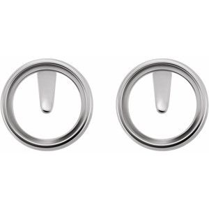 Sterling Silver 6 mm Round Bezel-Set Earring Mounting – image 2