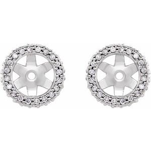 14K White Gold 1/5 CTW Lab Grown Diamond Earrings Jacket – image 2