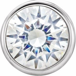 Sterling Silver 8.5 mm Round Bezel Setting