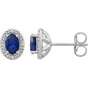 Sterling Silver Natural Amethyst & .025 CTW Natural Diamond Earrings – image 3