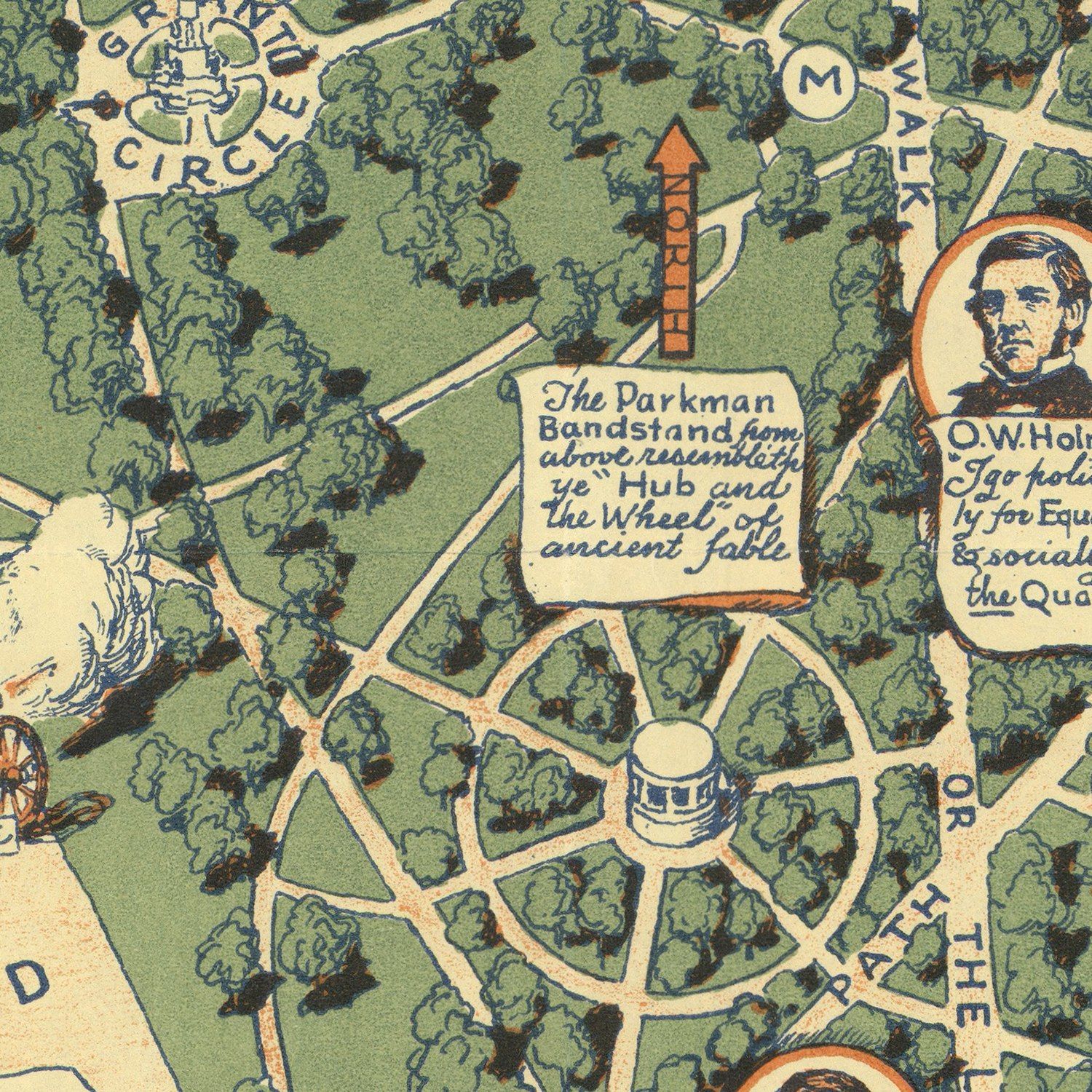 Vintage Map of Boston, Massachusetts 1930