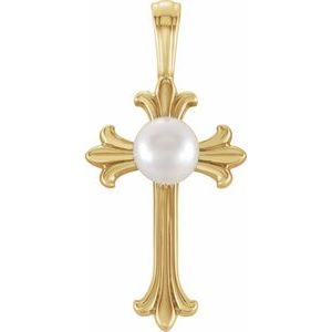 Pearl Cross Pendant