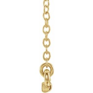 14K Yellow Gold .07 CTW Petite Natural Diamond Bar 16-18" Necklace