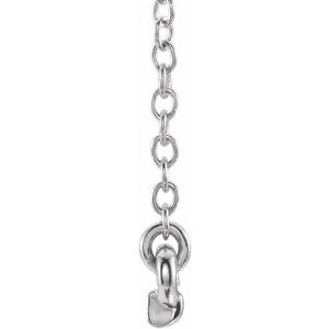 14K White Gold .07 CTW Petite Natural Diamond Bar 16-18" Necklace