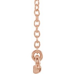 14K Rose Gold .07 CTW Petite Natural Diamond Bar 16-18" Necklace