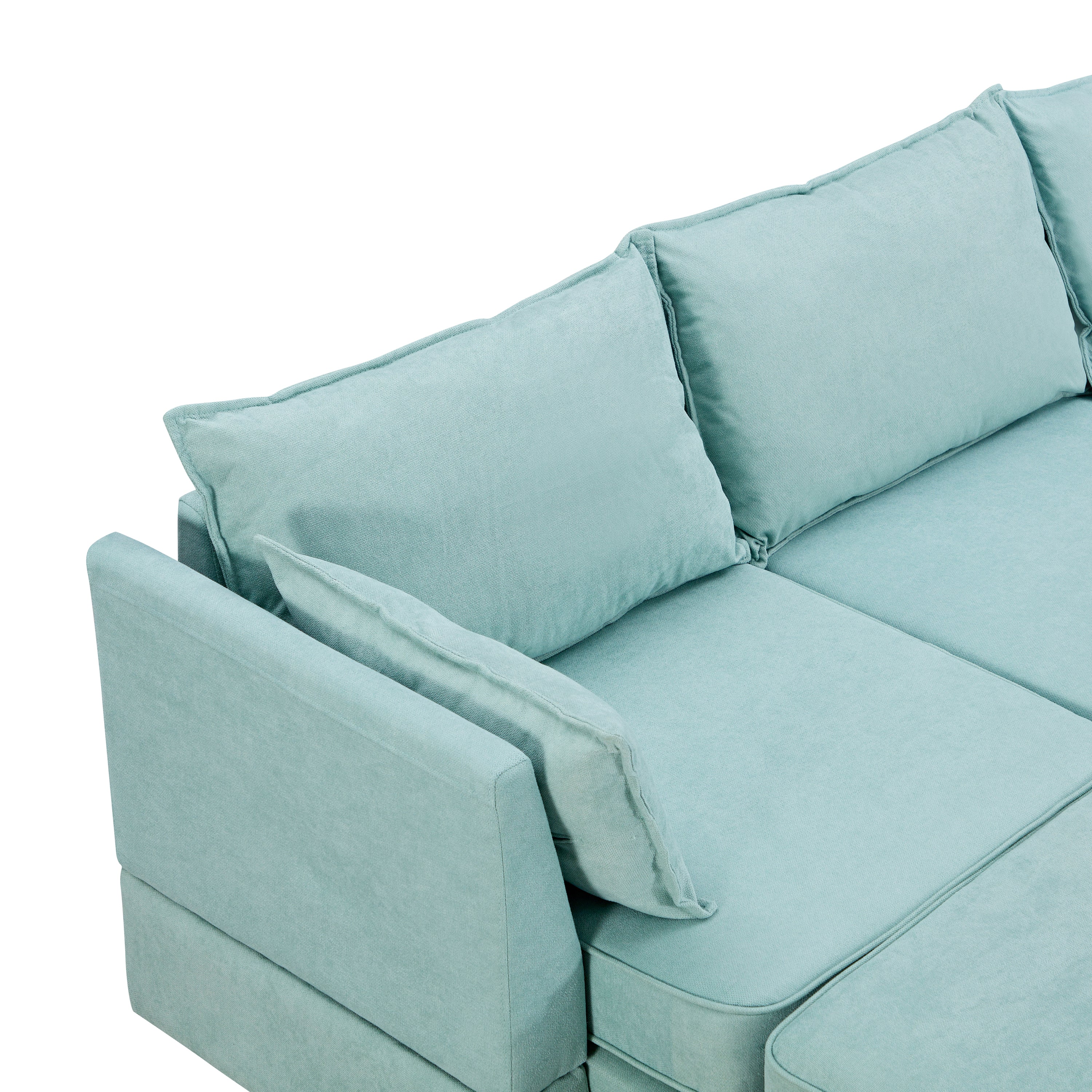 U_Style Modern Large U-Shape Modular Sectional Sofa,  Convertible Sofa Bed with Reversible Chaise for Living Room, Storage Seat