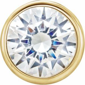 14K Yellow Gold 3.5 mm Round Bezel Setting