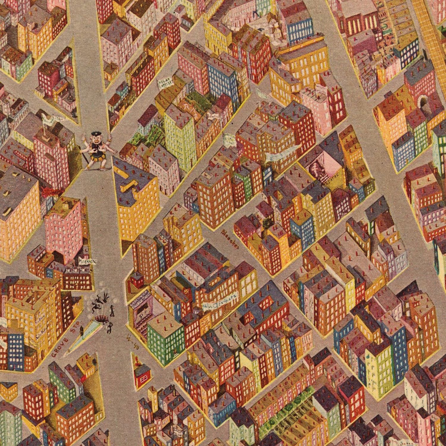 Vintage Map of Greenwich Village, New York 1920