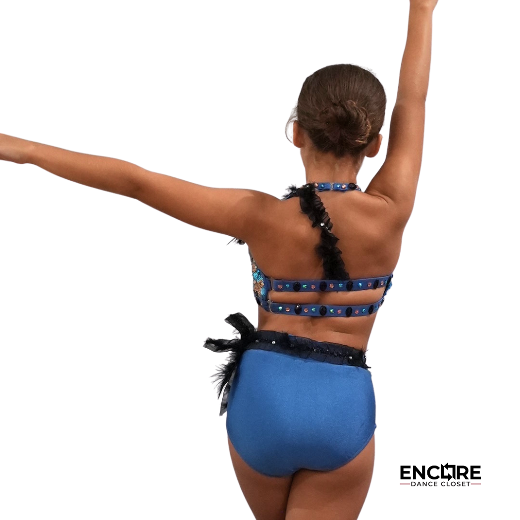 Blue Camo Sequined Two-Piece