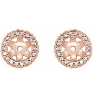 14K Rose Gold 1/4 CTW Lab Grown Diamond Earrings Jacket – image 2