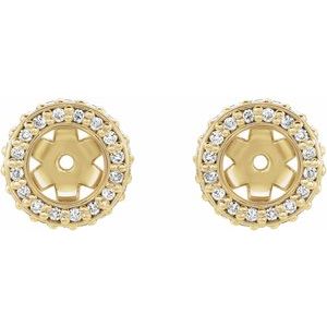 14K Yellow Gold 1/5 CTW Lab Grown Diamond Earring Jackets – image 2