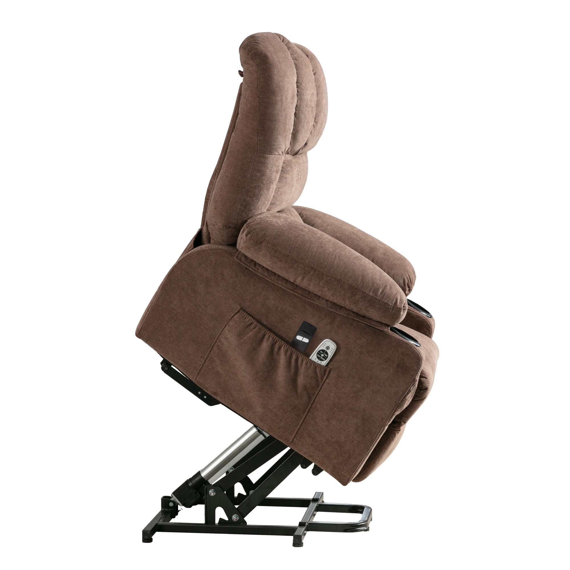 Power Electric massage lift lounge chair, suitable for the elderly, with heating and vibration functions, with USB, can be used for lying down. BROWN