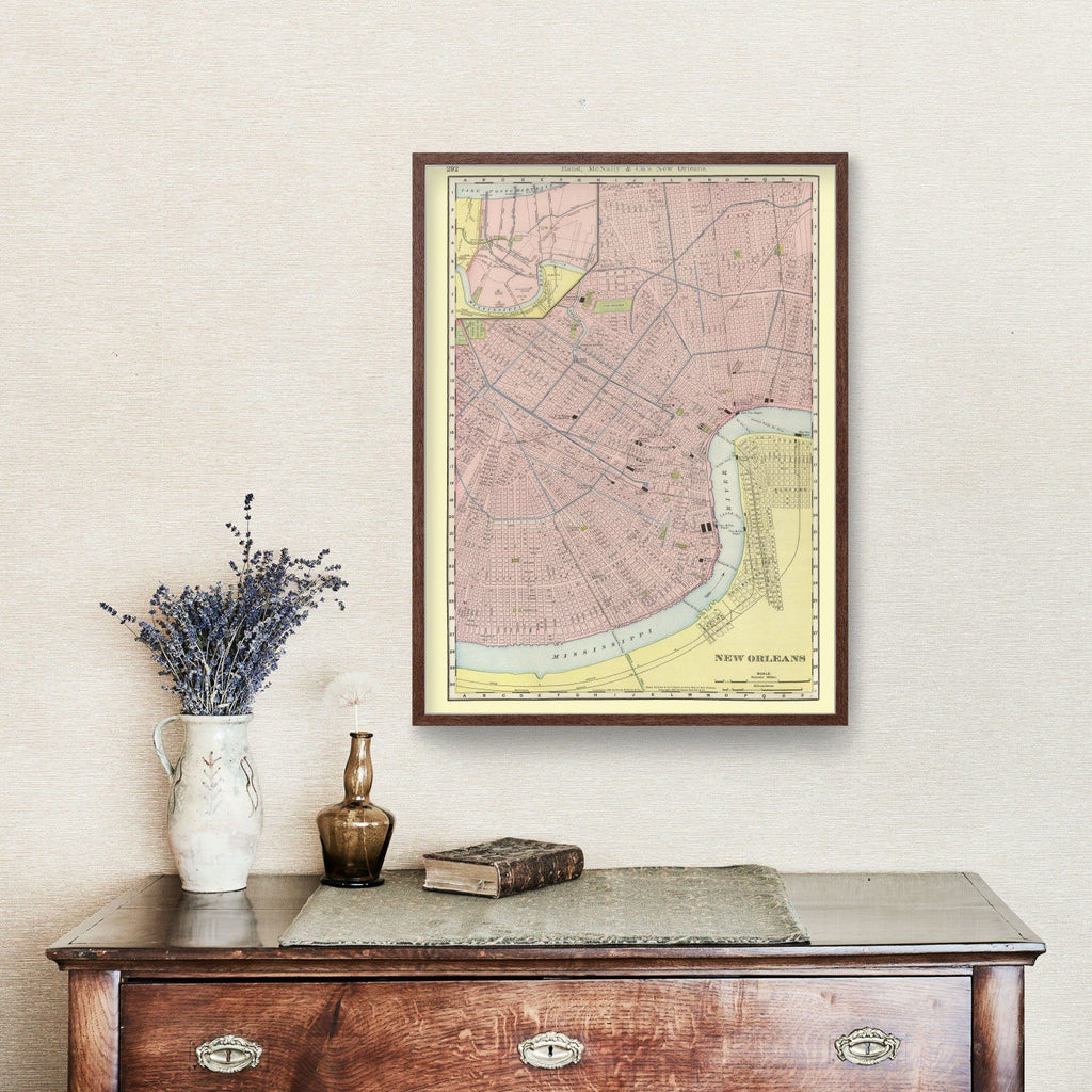 Vintage Map of New Orleans, Louisiana 1903