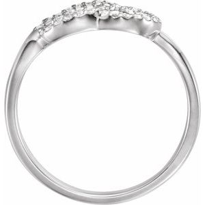 Sterling Silver 1/5 CTW Natural Diamond Knot Ring