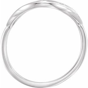 Sterling Silver .06 CTW Natural Diamond Scroll Ring