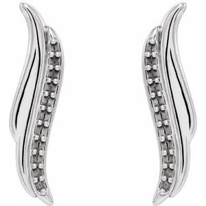 Platinum Freeform Ear Climber Mounting – image 2