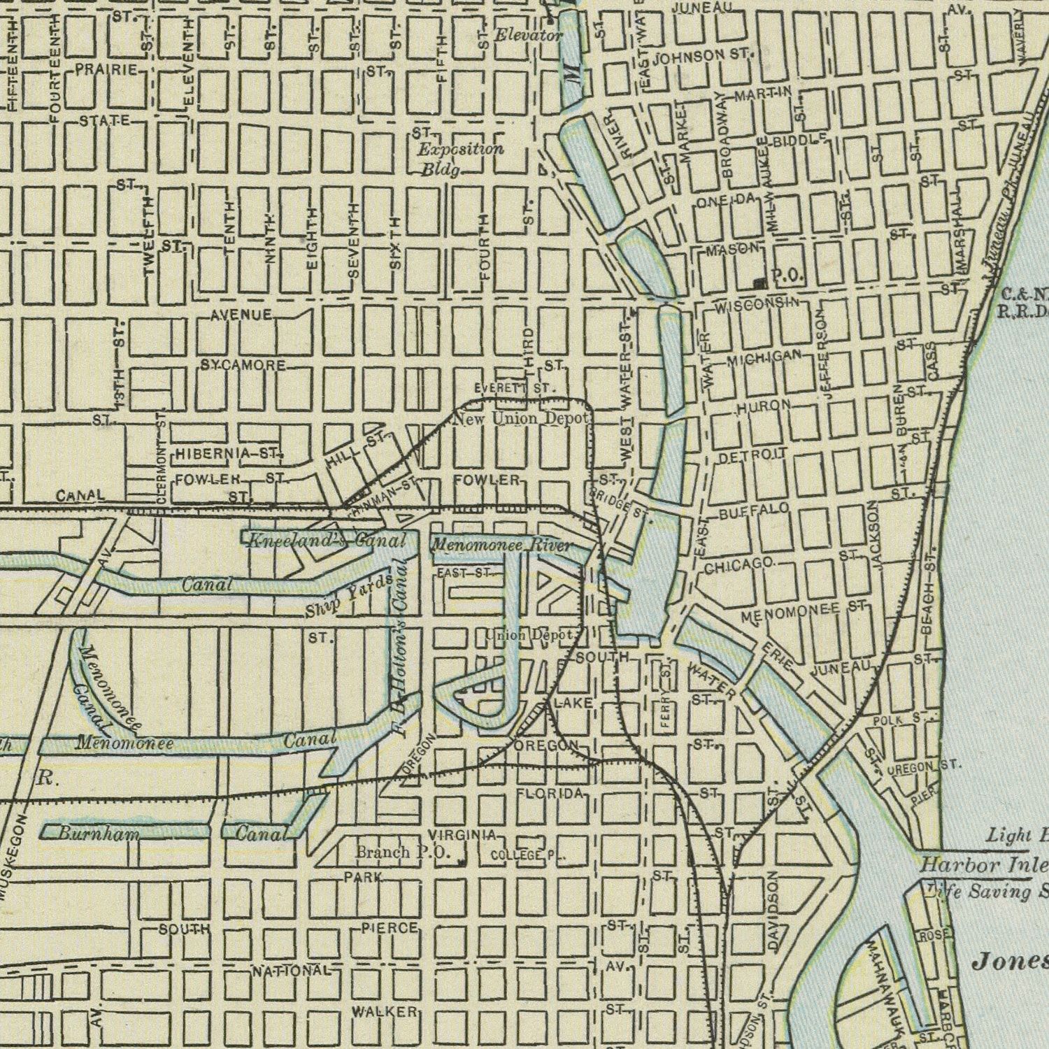 Vintage Map of Milwaukee, Wisconsin 1901
