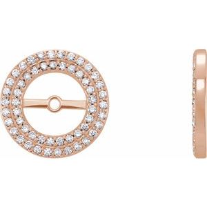 14K Rose Gold 1/3 CTW Natural Diamond Earring Jackets