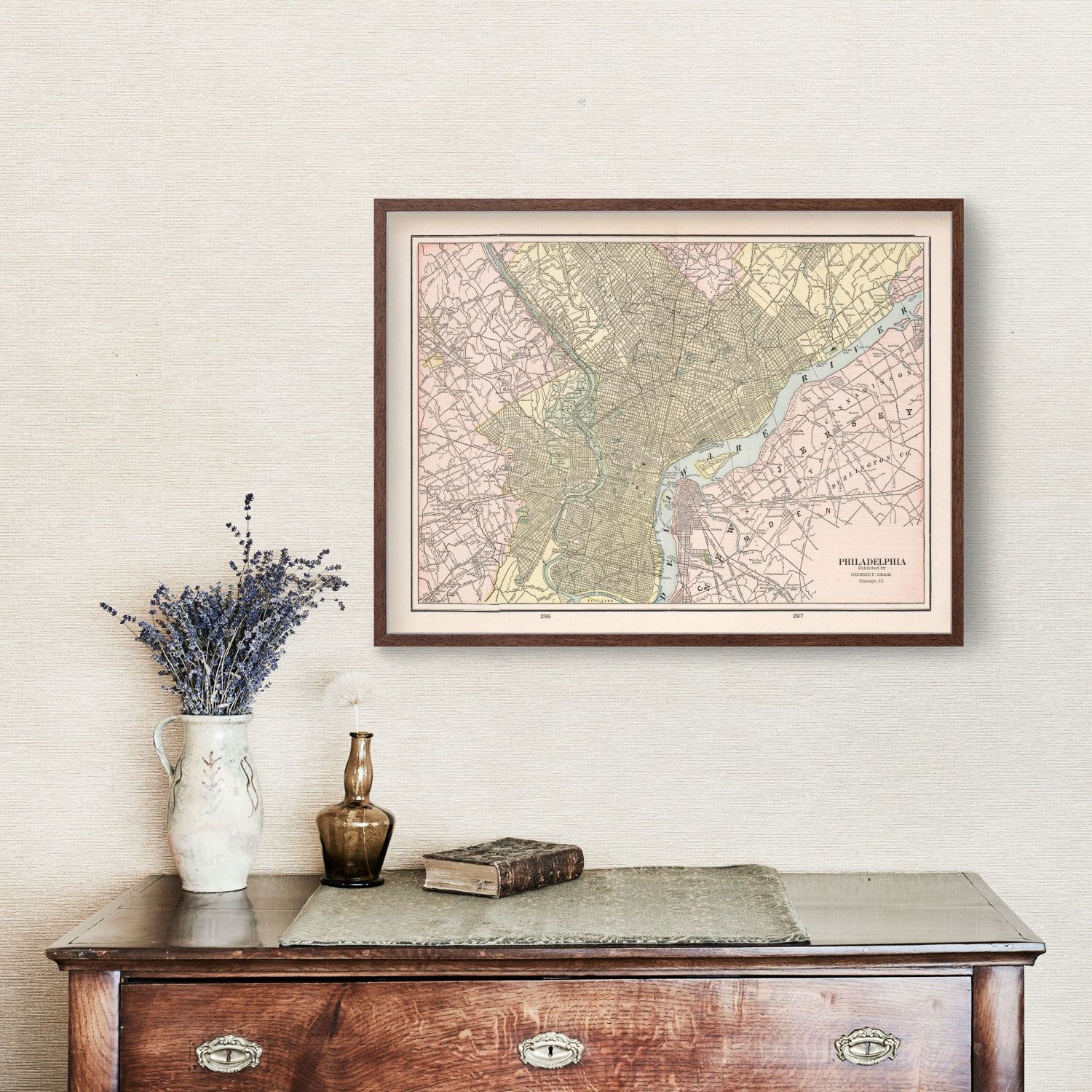 Vintage Map of Philadelphia, Pennsylvania 1901
