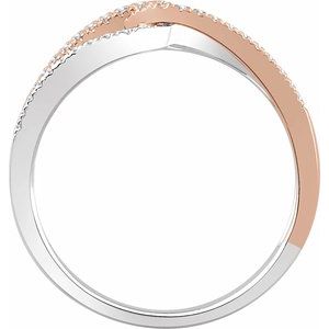 14K White/Rose Gold 1/4 CTW Natural Diamond Ring