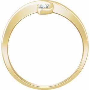 14K Yellow Gold 1/5 CTW Natural Diamond Two-Stone Ring