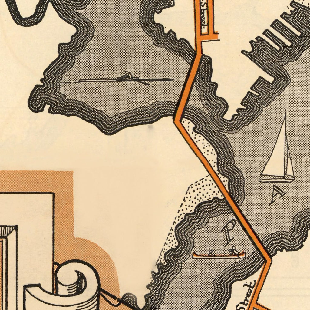 Vintage Map of Baltimore, Maryland 1936