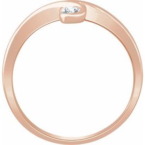 14K Rose Gold 1/5 CTW Natural Diamond Two-Stone Ring