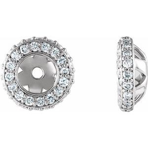 Sterling Silver 1/6 CTW Natural Diamond Earring Jackets