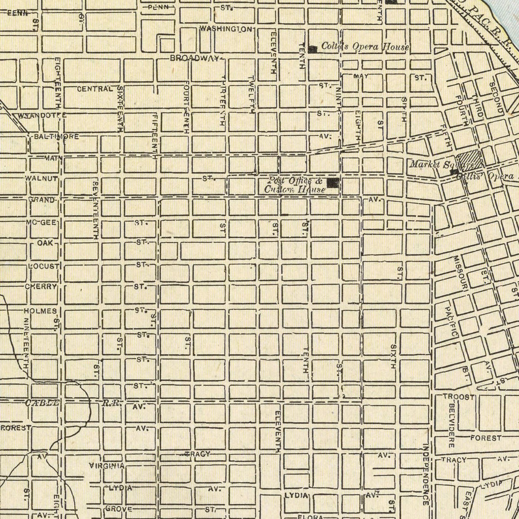 Vintage Map of Kansas City, Kansas 1901