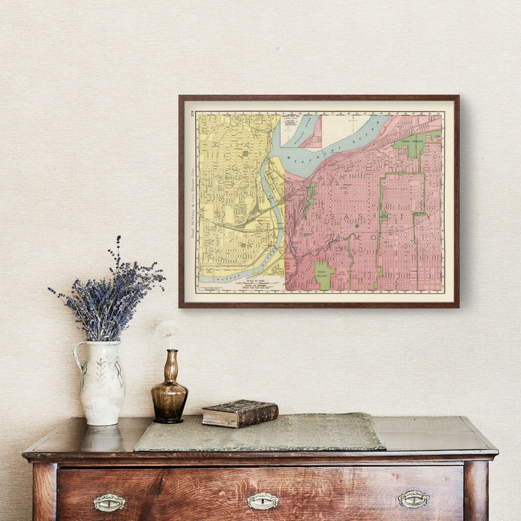 Vintage Map of Kansas City, Missouri 1903