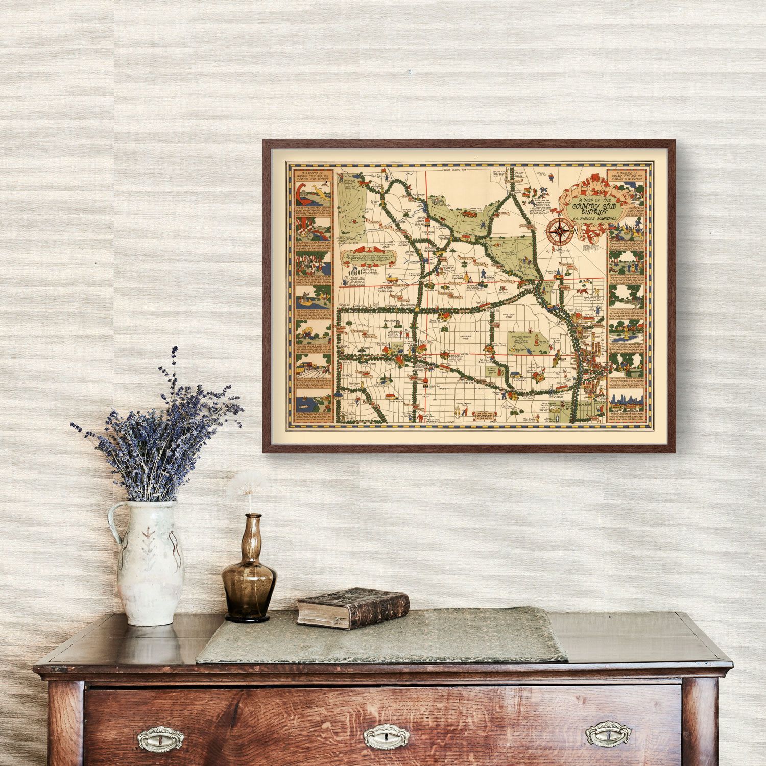Vintage Map of Kansas City, Missouri 1930