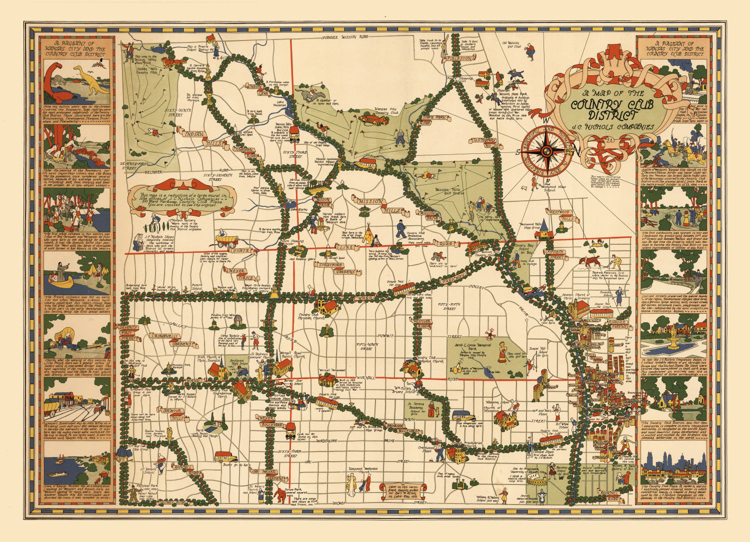 Vintage Map of Kansas City, Missouri 1930