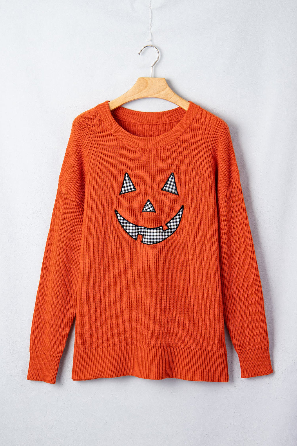 Halloween Drop Shoulder Long Sleeve Round Neck Sweater